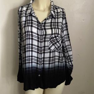 Ombré DKNY Jeans plaid shirt